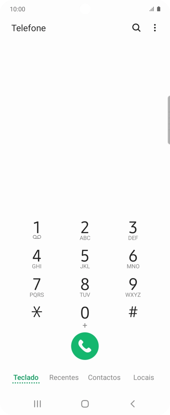 Prima o ícone de menu.