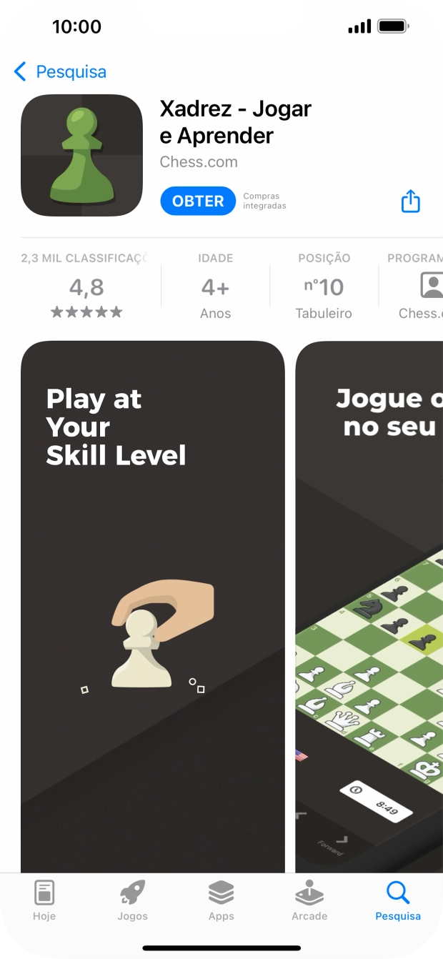 Prima OBTER e siga as indicações no ecrã para instalar a app.