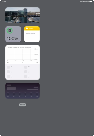 Mantenha premida por um instante a pilha de widgets pretendida.