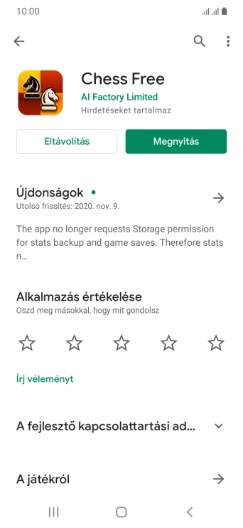 A befejezéshez, és ahhoz, hogy visszatérhess a főképernyőhöz, nyomd meg a főgombot.