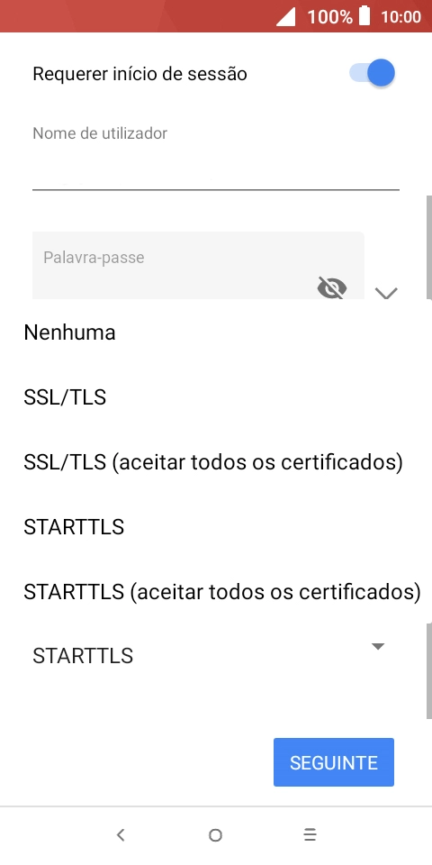 Prima Nenhuma para desativar a função.