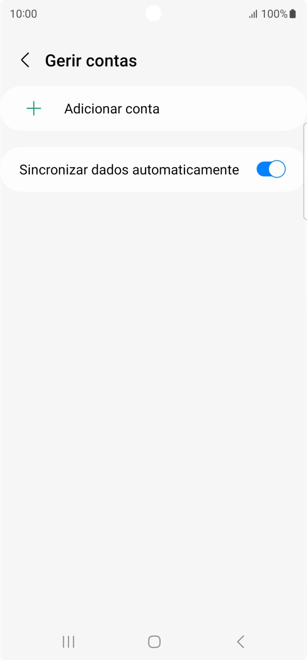 Prima Adicionar conta.