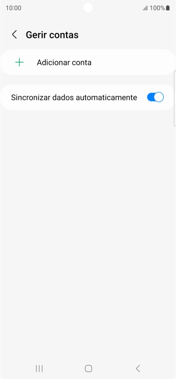 Prima Adicionar conta.