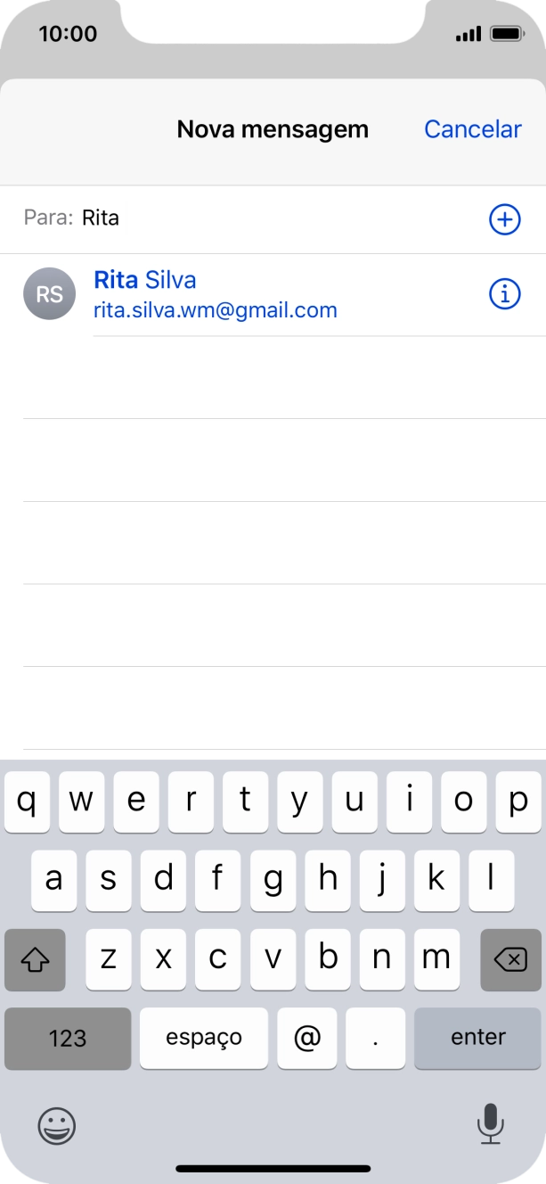 Prima o contacto pretendido.