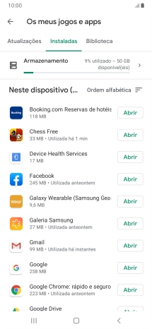 Prima a app pretendida.