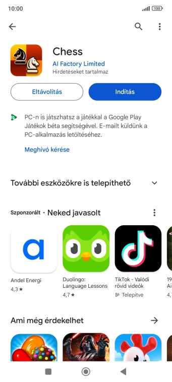 A befejezéshez, és ahhoz, hogy visszatérhess a főképernyőhöz, nyomd meg a főgombot.