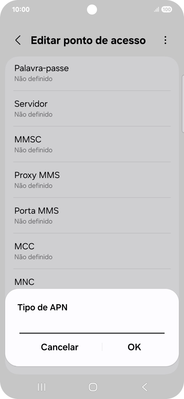Introduza mms e prima OK.