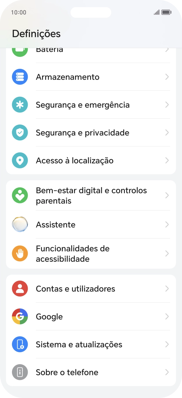 Prima Contas e utilizadores.