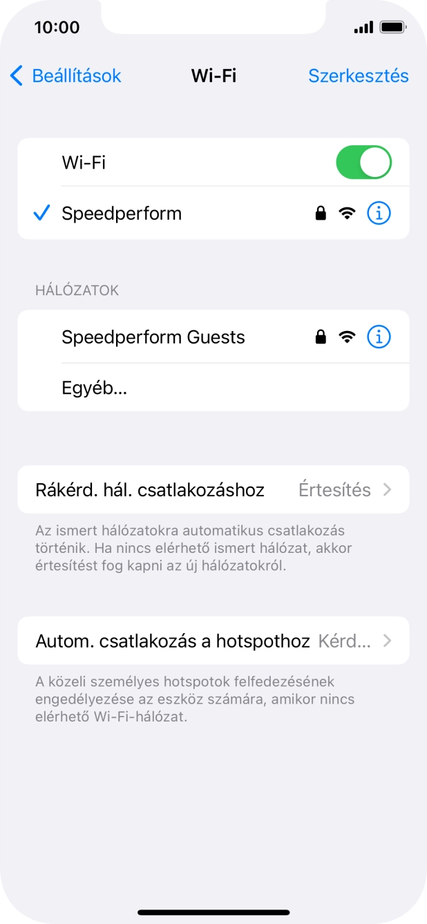 Húzd az ujjad felfelé a kijelző aljáról, hogy visszatérj a kezdőképernyőhöz.