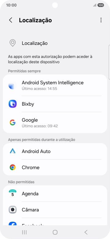 Prima a app pretendida.