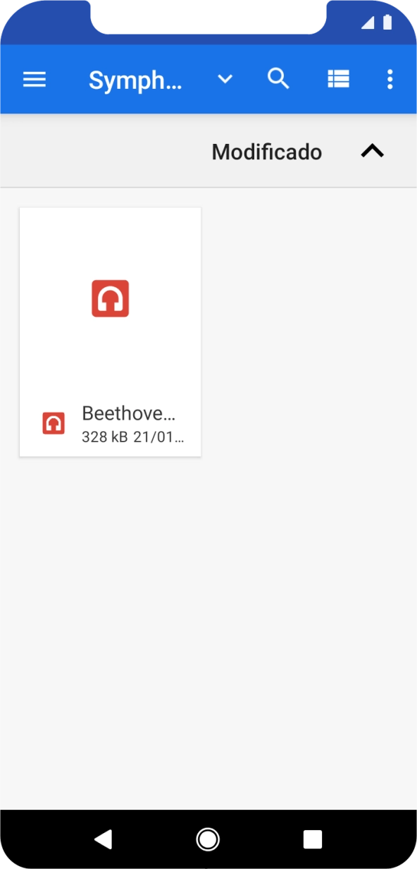 Prima o tom de toque pretendido.