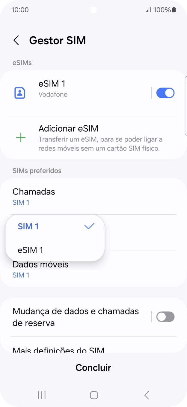 Prima o plano pretendido.