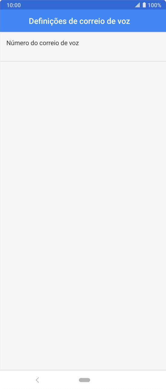 Prima Número do correio de voz.