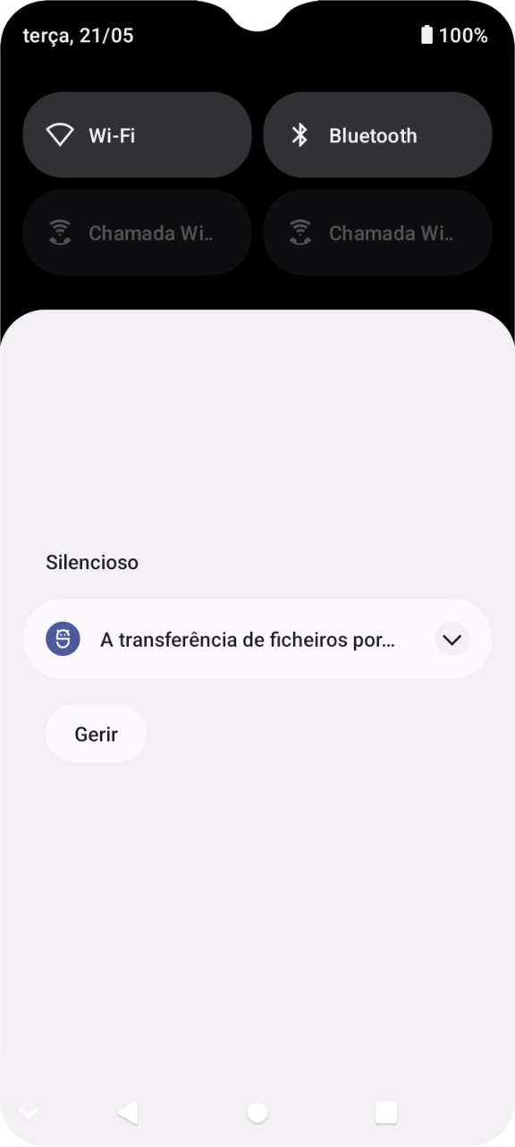 Prima o ícone de Android.