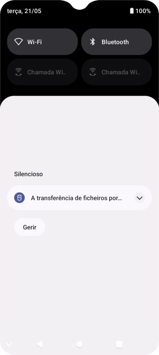 Prima o ícone de Android.