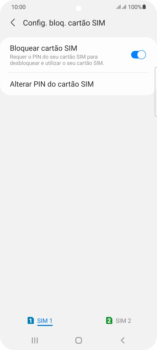 Prima o cartão SIM pretendido.