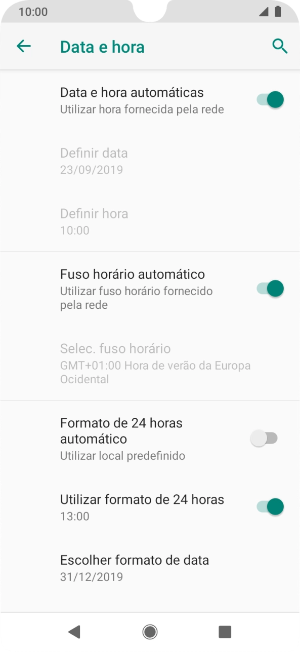 Prima a tecla de início para terminar e voltar ao ecrã inicial.