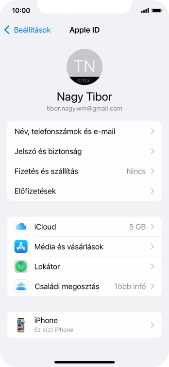 Húzd az ujjad felfelé a kijelző aljáról, hogy visszatérj a kezdőképernyőhöz.