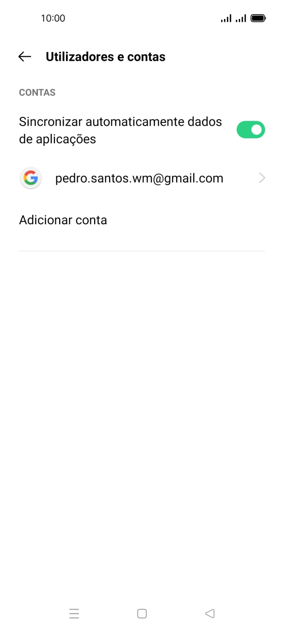 Prima a conta pretendida.