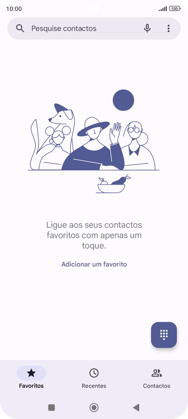 Prima o ícone de menu.