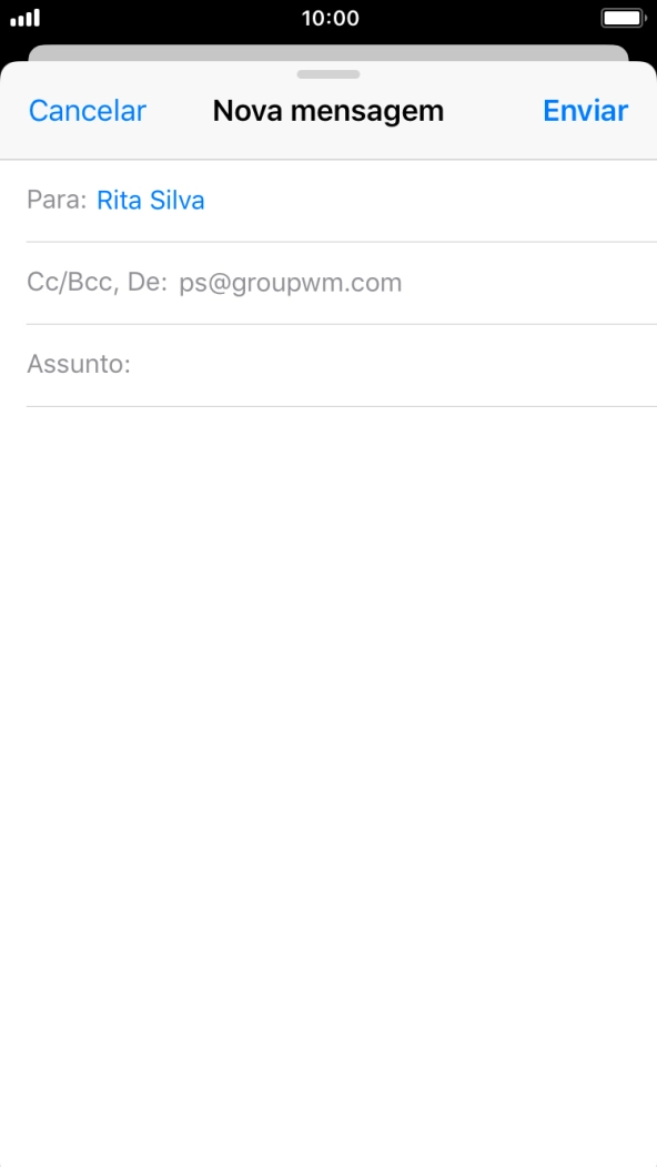 Prima Assunto: e introduza o assunto pretendido.