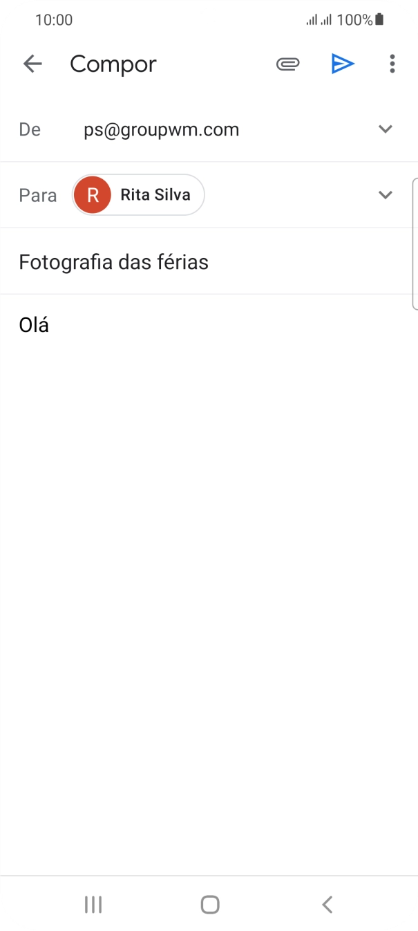 Prima o ícone de anexo.