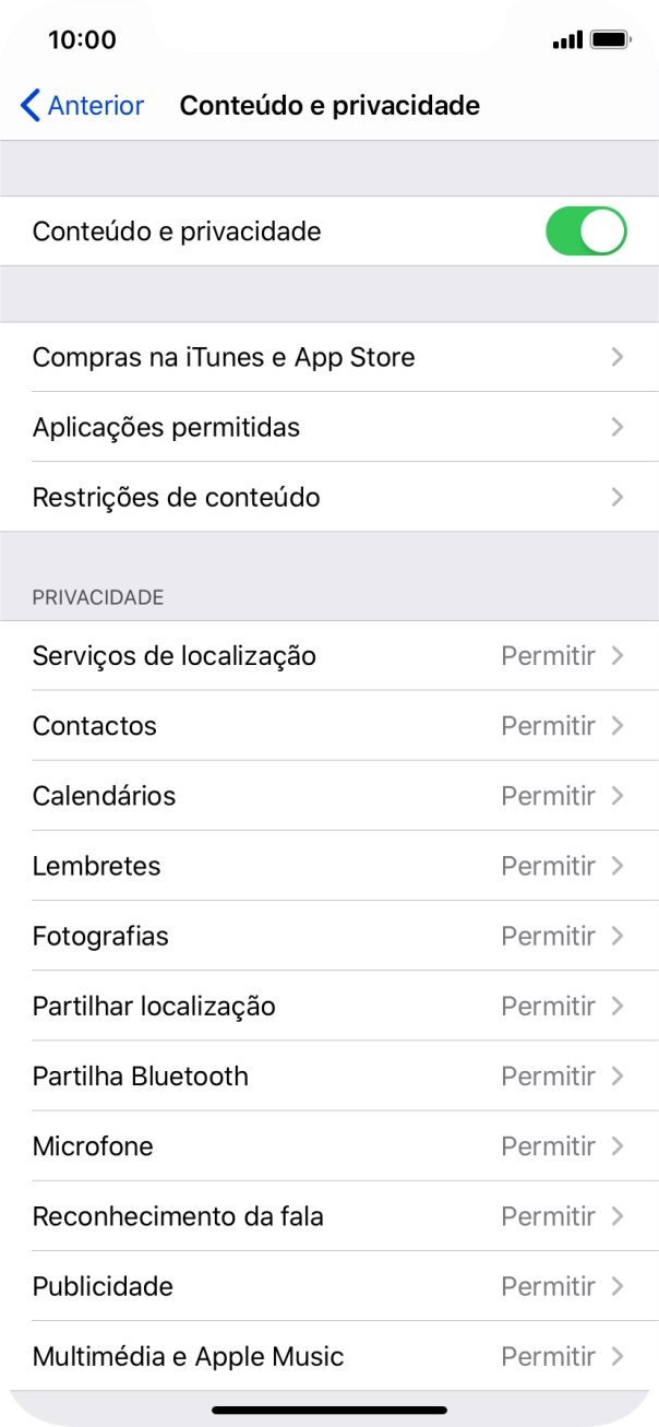 Prima a seta para a esquerda.