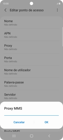 Introduza iproxy.vodafone.pt e prima OK.