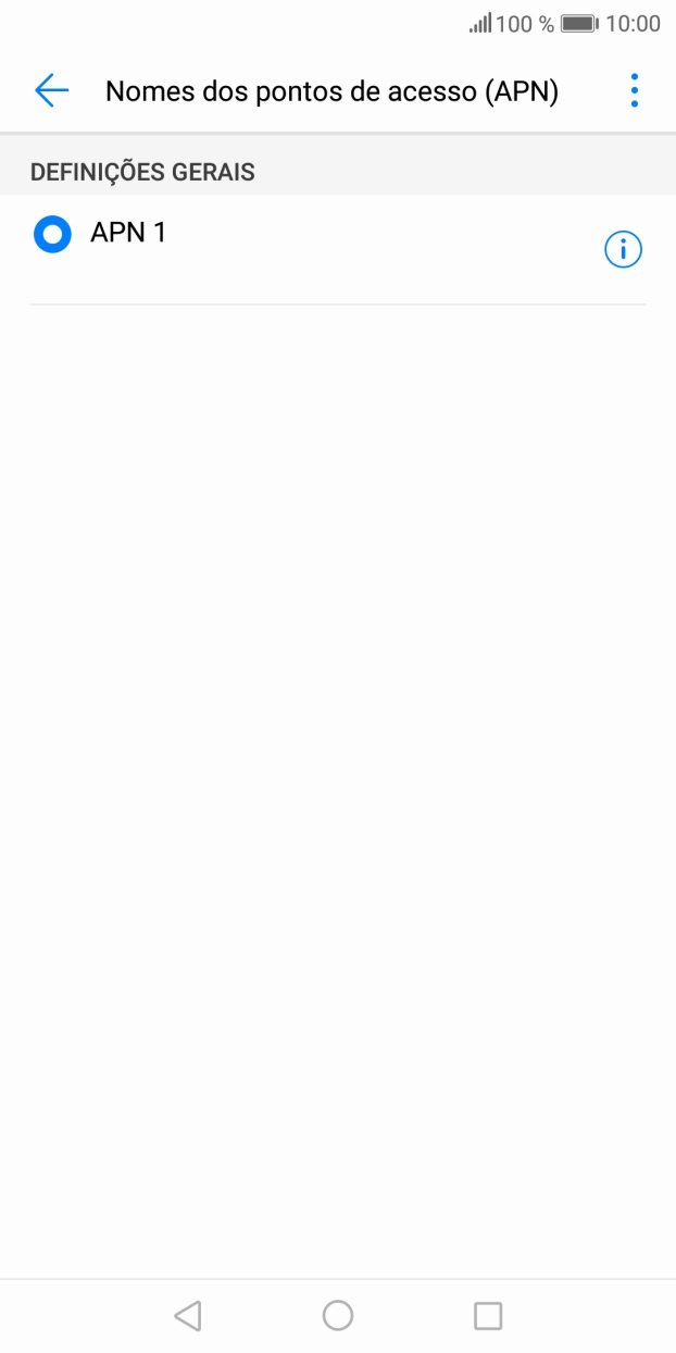 Prima o ícone de menu.