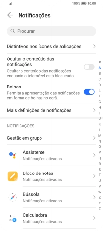 Prima a app pretendida.