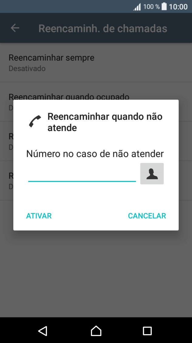 Introduza 123 e prima ATIVAR.