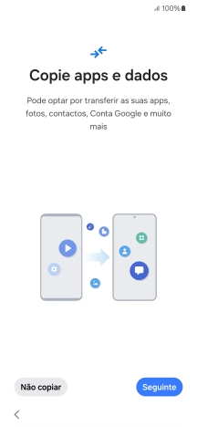 Prima Não copiar e siga as indicações no ecrã para terminar a ativação.