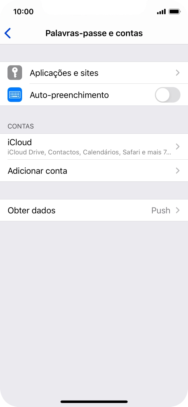 Prima Adicionar conta.
