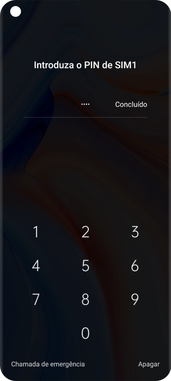 Se solicitado, deve introduzir o código PIN e premir Concluído.