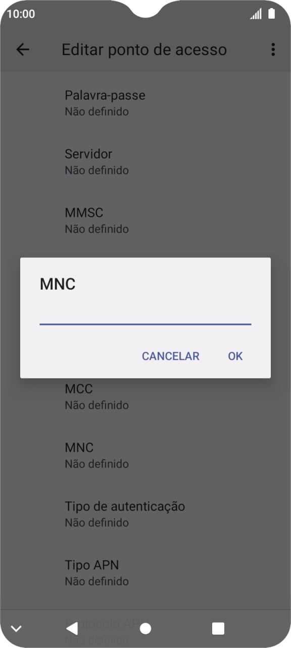 Introduza 01 e prima OK.