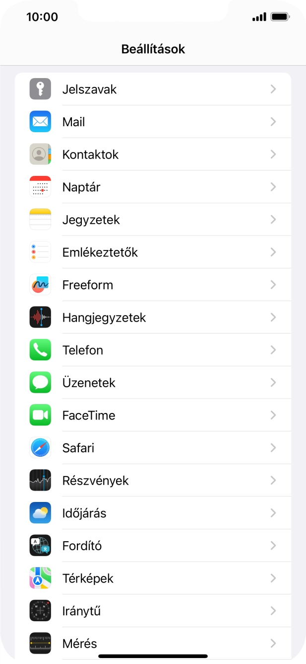 Válaszd a Mail lehetőséget.