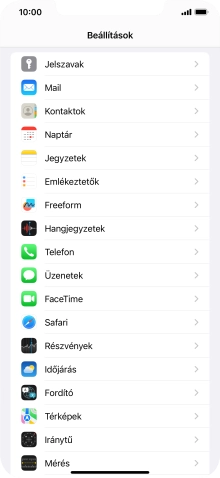 Válaszd a Mail lehetőséget.