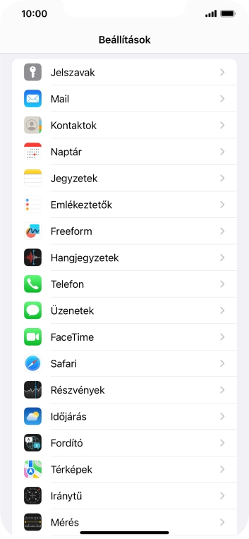 Válaszd a Mail lehetőséget.