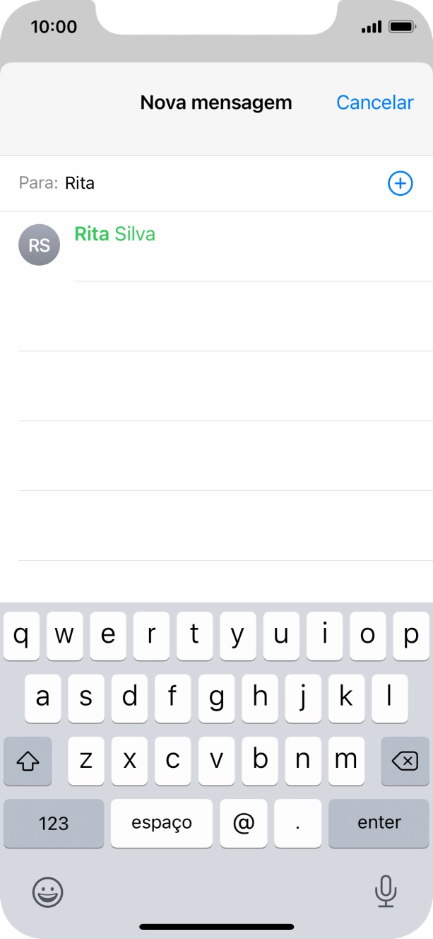 Prima o contacto pretendido.