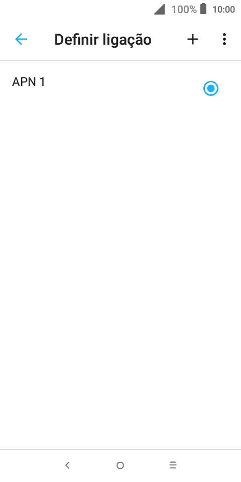 Prima o ícone de nova ligação de dados.