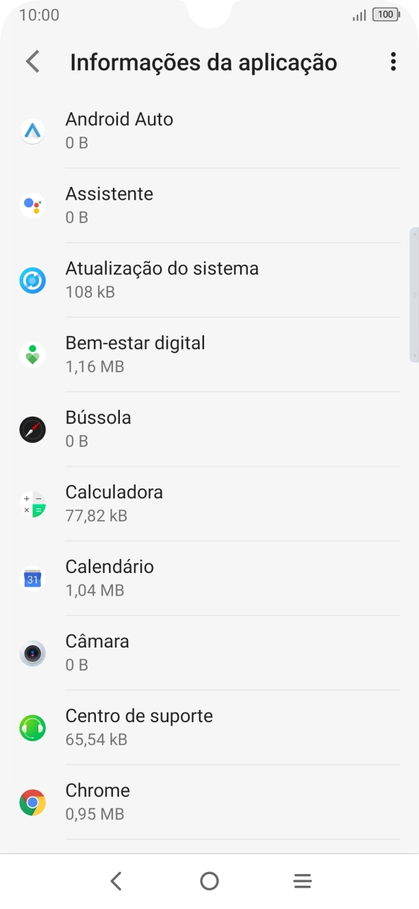 Prima a app pretendida.