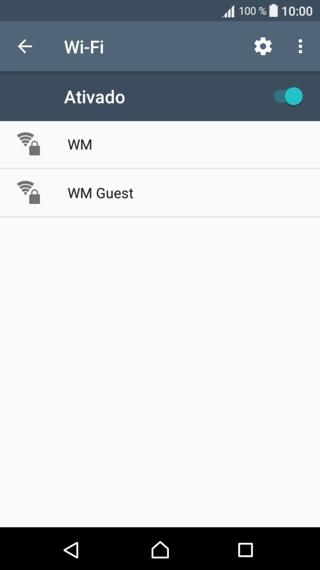 Prima a rede Wi-Fi pretendida.