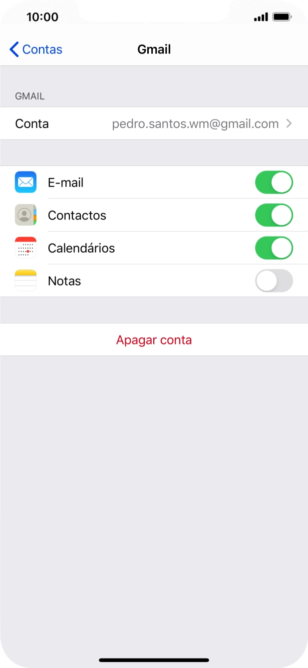 Para voltar ao ecrã inicial, deslize o dedo de baixo para cima a partir da base do ecrã.