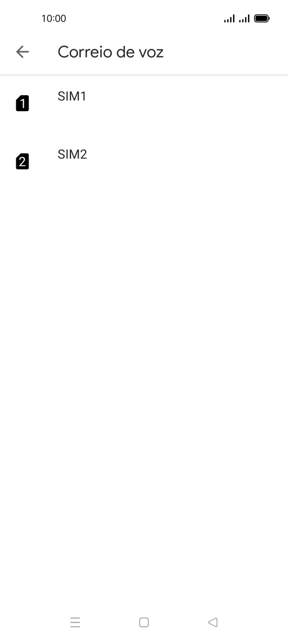 Prima o cartão SIM pretendido.