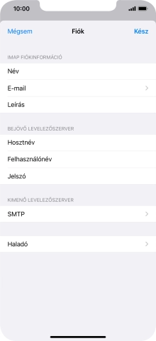 Válaszd az SMTP lehetőséget.