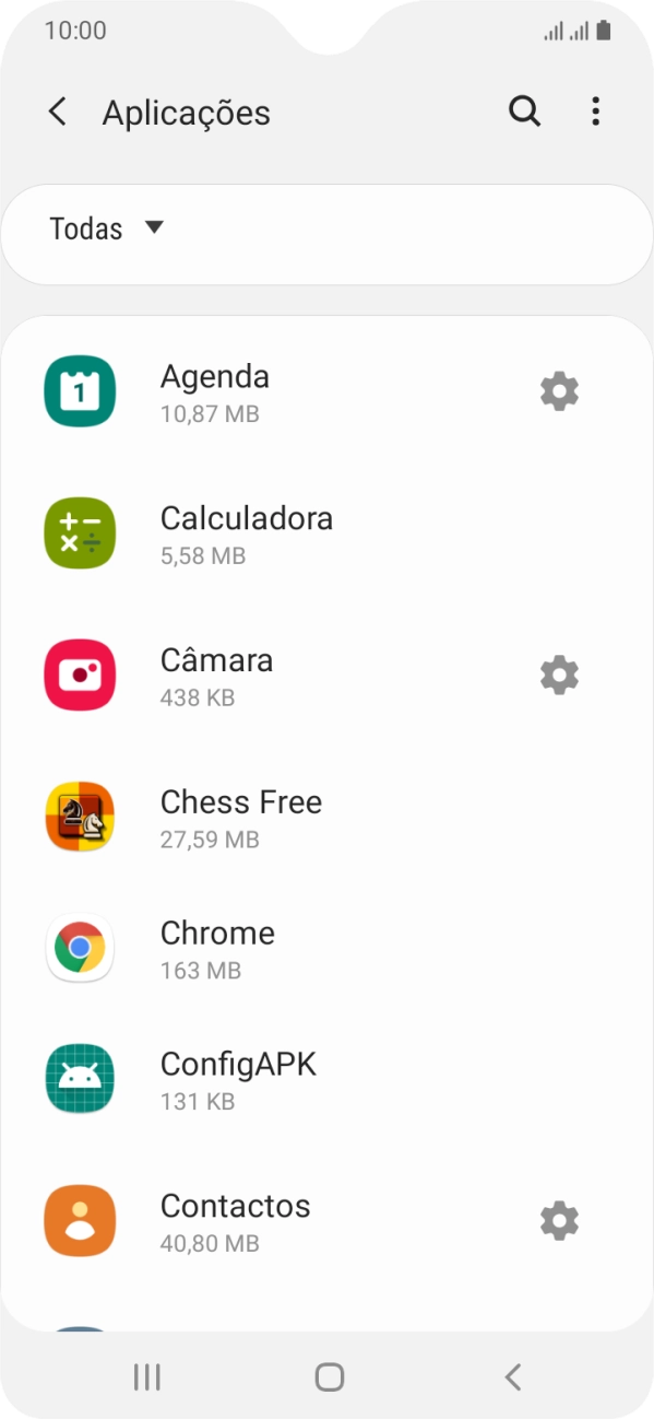 Prima a app pretendida.