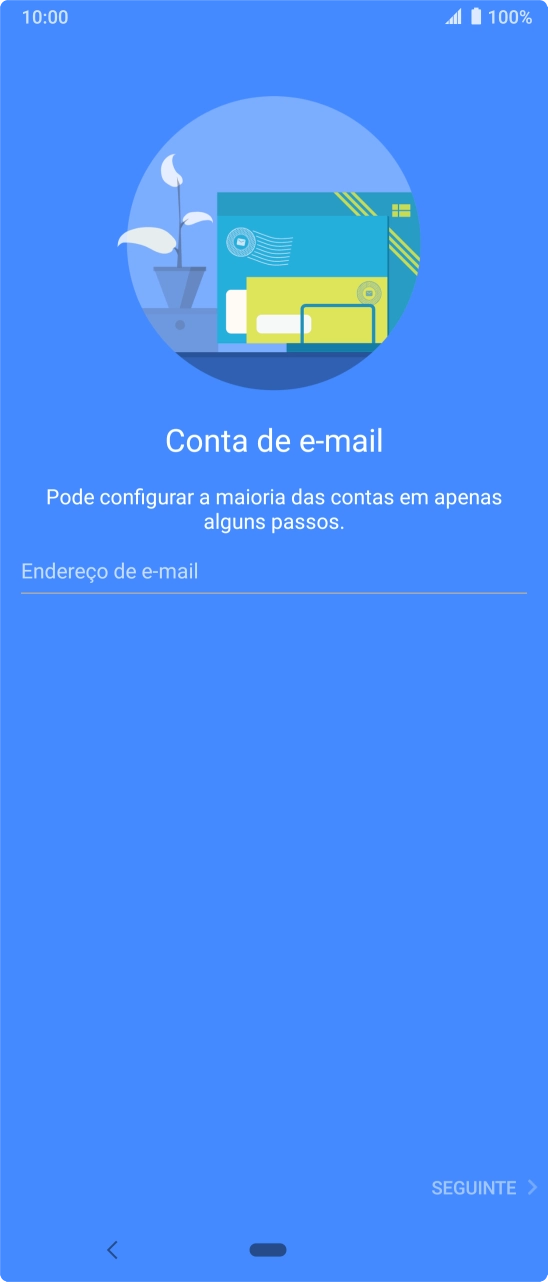 Prima Endereço de e-mail e introduza o seu endereço de e-mail.