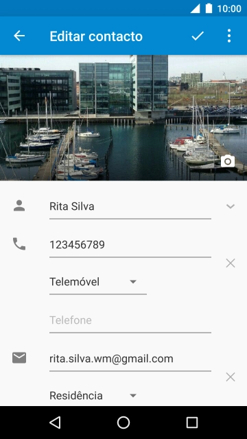 Prima o ícone de menu.