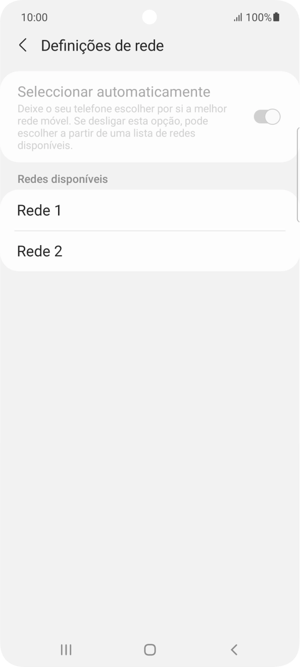 Prima a rede pretendida.