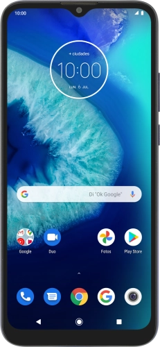 Imagen 1: Vista frontal del Motorola Moto G8 Power Lite - MidnightBlue
